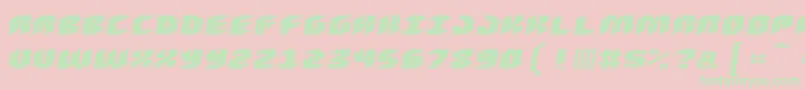 Loud Noise Skew Font – Green Fonts on Pink Background
