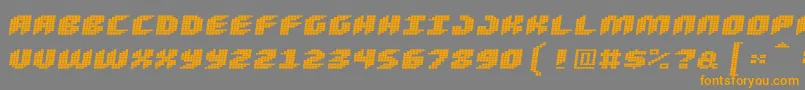 Loud Noise Skew Font – Orange Fonts on Gray Background
