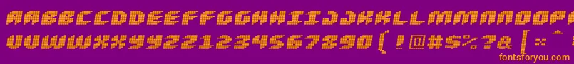 Loud Noise Skew Font – Orange Fonts on Purple Background