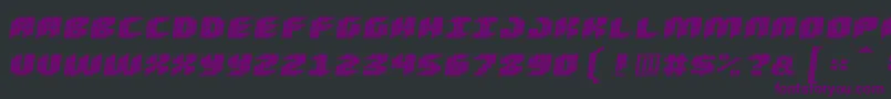 Loud Noise Skew Font – Purple Fonts on Black Background