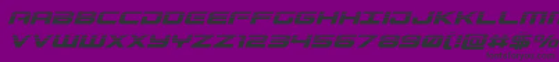 Gunshiphalfital Font – Black Fonts on Purple Background