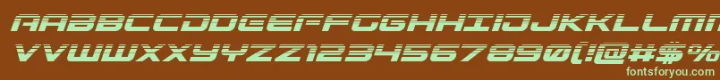 Gunshiphalfital Font – Green Fonts on Brown Background