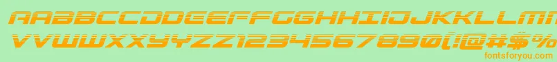 Gunshiphalfital Font – Orange Fonts on Green Background