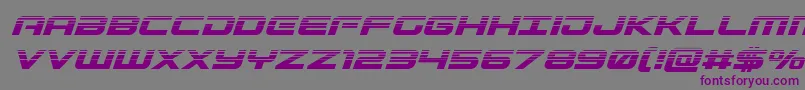 Gunshiphalfital Font – Purple Fonts on Gray Background