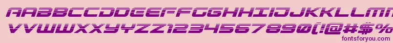 Gunshiphalfital Font – Purple Fonts on Pink Background