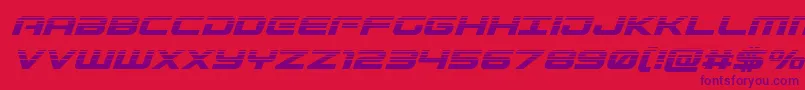 Gunshiphalfital Font – Purple Fonts on Red Background