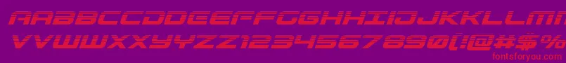 Gunshiphalfital Font – Red Fonts on Purple Background