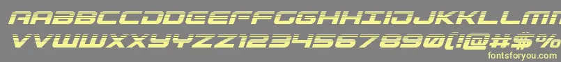 Шрифт Gunshiphalfital – жёлтые шрифты на сером фоне