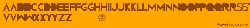 Confusions Font – Brown Fonts on Orange Background