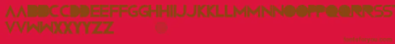 Confusions Font – Brown Fonts on Red Background