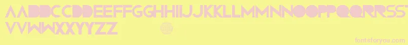 Confusions Font – Pink Fonts on Yellow Background