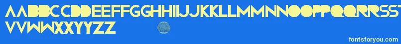 Confusions Font – Yellow Fonts on Blue Background