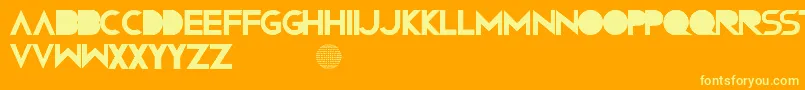 フォントConfusions – オレンジの背景に黄色の文字