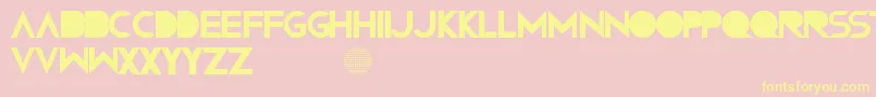 Confusions Font – Yellow Fonts on Pink Background
