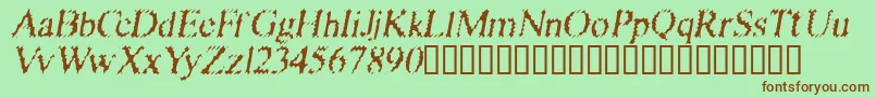 Riquoth Font – Brown Fonts on Green Background