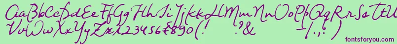 Nightwindsentsample Font – Purple Fonts on Green Background