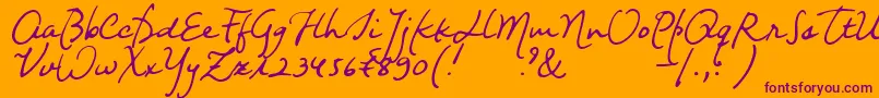 Nightwindsentsample Font – Purple Fonts on Orange Background