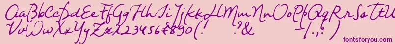 Nightwindsentsample Font – Purple Fonts on Pink Background