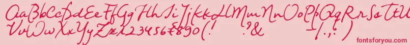 Nightwindsentsample Font – Red Fonts on Pink Background