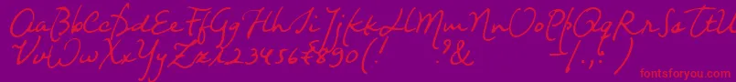 Nightwindsentsample Font – Red Fonts on Purple Background