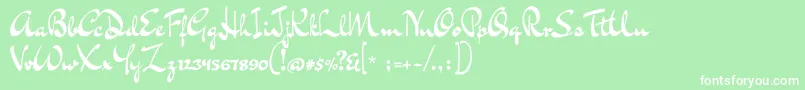 DrSugiyama Font – White Fonts on Green Background