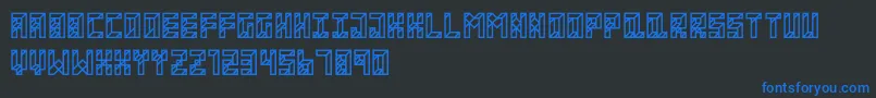 ApartmentRegular Font – Blue Fonts on Black Background