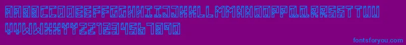 ApartmentRegular Font – Blue Fonts on Purple Background