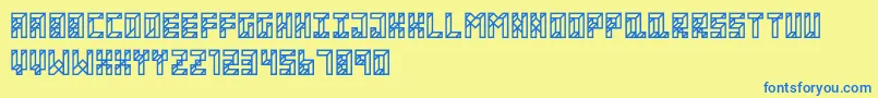 ApartmentRegular Font – Blue Fonts on Yellow Background