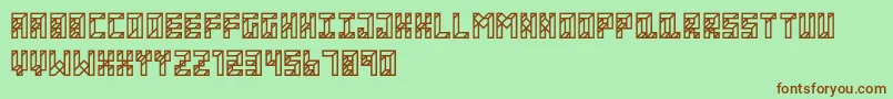 ApartmentRegular Font – Brown Fonts on Green Background