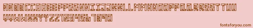 ApartmentRegular Font – Brown Fonts on Pink Background