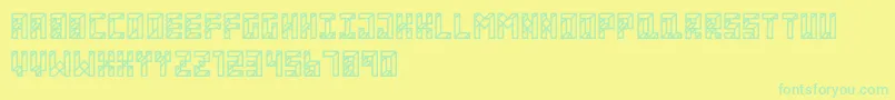 ApartmentRegular Font – Green Fonts on Yellow Background