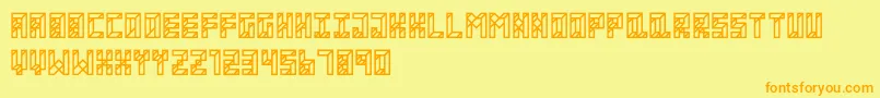 ApartmentRegular Font – Orange Fonts on Yellow Background