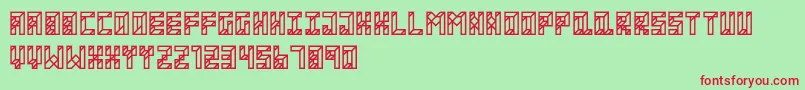 ApartmentRegular Font – Red Fonts on Green Background