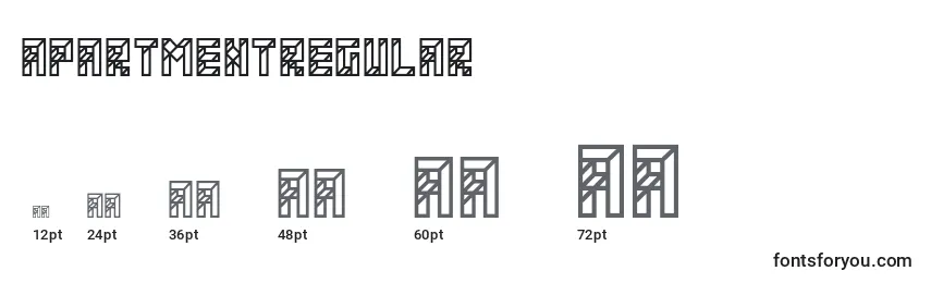 ApartmentRegular Font Sizes