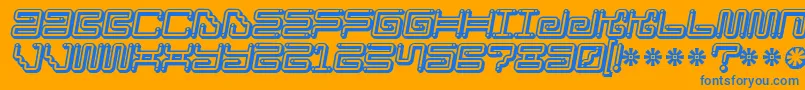 Ironloungesmartdot2 Font – Blue Fonts on Orange Background