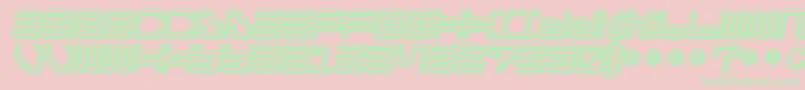 Ironloungesmartdot2-Schriftart – Grüne Schriften auf rosa Hintergrund