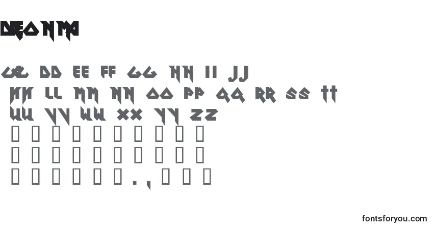 Ronmaide-fontti – aakkoset, numerot, erikoismerkit
