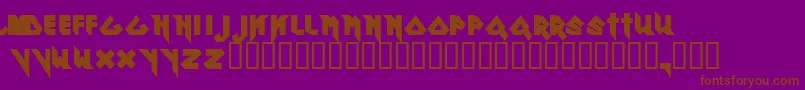 Ronmaide Font – Brown Fonts on Purple Background