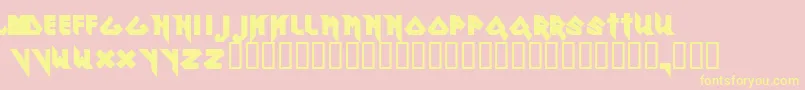 Ronmaide Font – Yellow Fonts on Pink Background