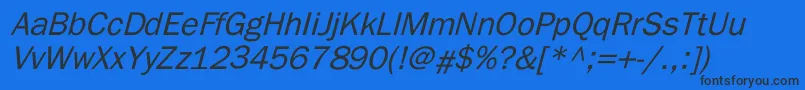 Franklingothic ffy Font – Black Fonts on Blue Background