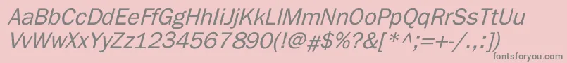 Franklingothic ffy Font – Gray Fonts on Pink Background