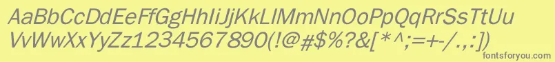 Franklingothic ffy Font – Gray Fonts on Yellow Background