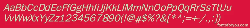 Franklingothic ffy Font – Green Fonts on Red Background