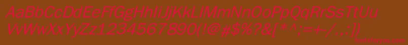 Franklingothic ffy Font – Red Fonts on Brown Background