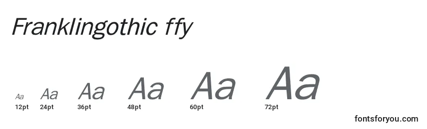 Größen der Schriftart Franklingothic ffy
