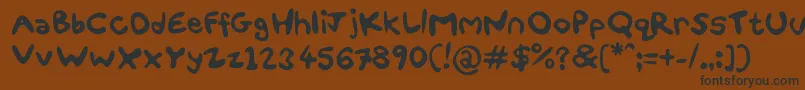 FunSmiles Font – Black Fonts on Brown Background