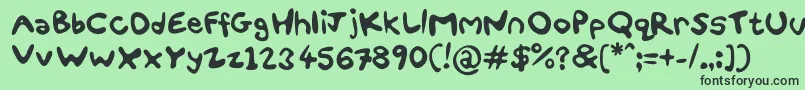 FunSmiles Font – Black Fonts on Green Background