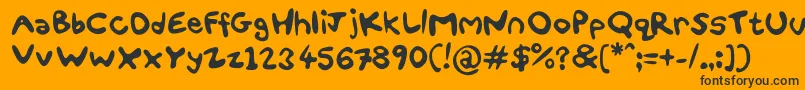 Police FunSmiles – polices noires sur fond orange