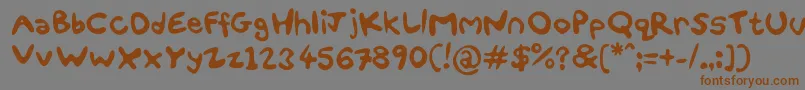 Шрифт FunSmiles – коричневые шрифты на сером фоне
