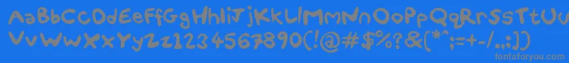 Шрифт FunSmiles – серые шрифты на синем фоне